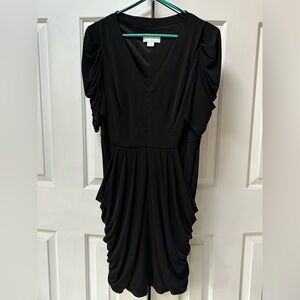 Jessica Simpson Black Mini Dress, Sz 12. Soft, flowy, stately.